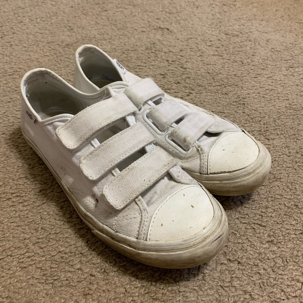 white velcro vans
